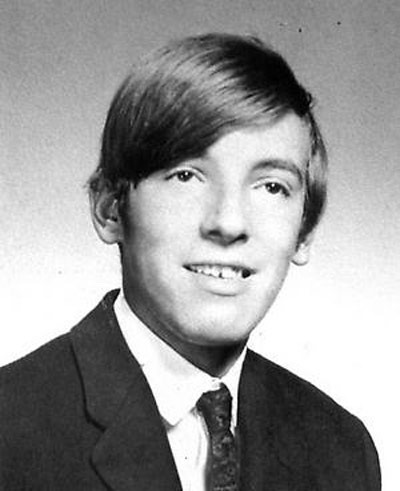Young Bruce Springsteen before he was famous Yearbook picture