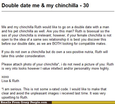 Double date me & my chinchilla
