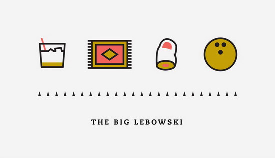 4 icons: 2001: The Big Lebowski