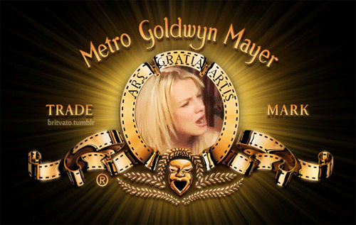 Brutney Spears Metro Goldwyn Mayer lion yawn gif