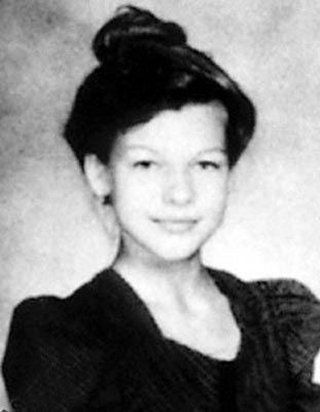 Young Milla Jovovich yearbook picture