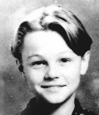 Young Leonardo di Caprio as a kid yearbook picture