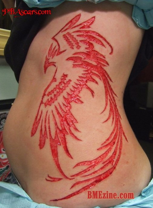 phoenix bird tattoos. The Phoenix Bird scarification