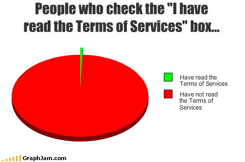 People who check the I have read the Terms of Services box