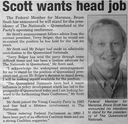 Scott wants head job