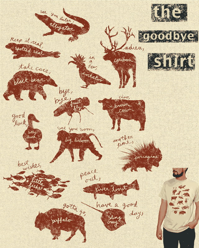 Goodbye animals t-shirt