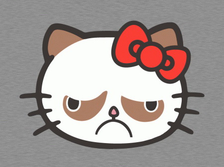 Grumpy Cat Hello Kitty t-shirt