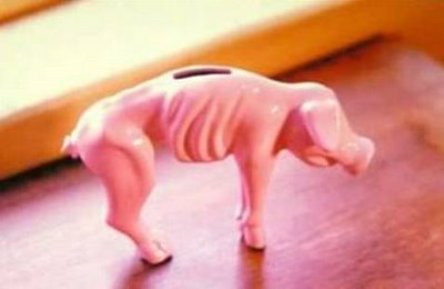 Skinny piggy bank