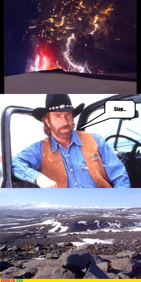 Chuck Norris vs. the volcano