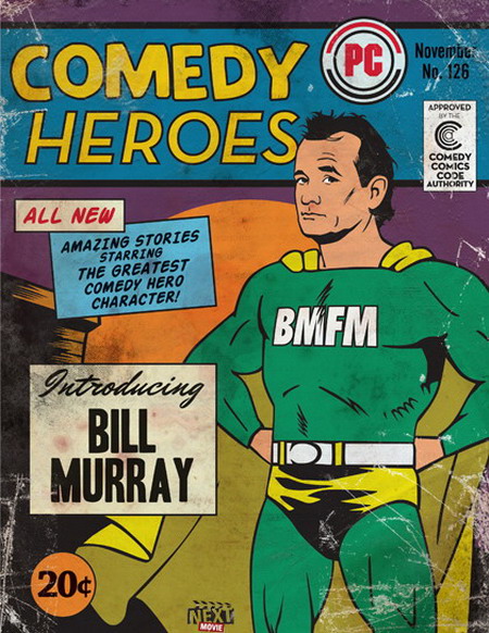 Bill Murray superhero comic book cover
