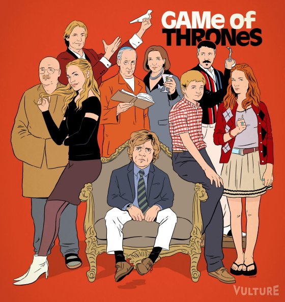 The characters from Game of Thrones as characters from Arrested Development