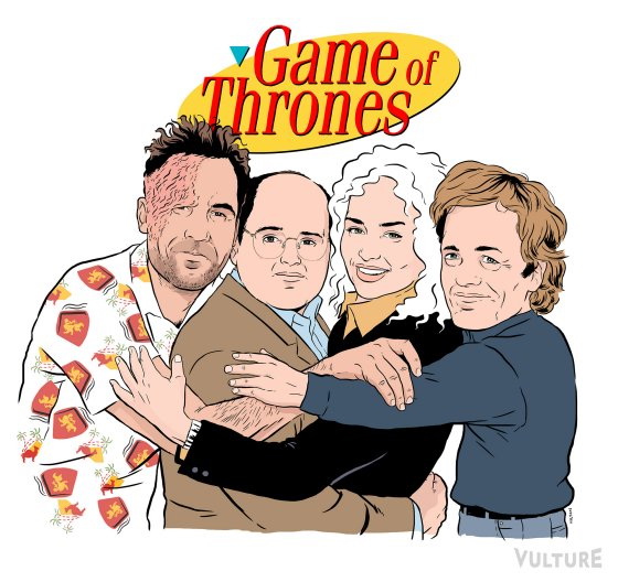 The characters from Game of Thrones as characters from Seinfeld