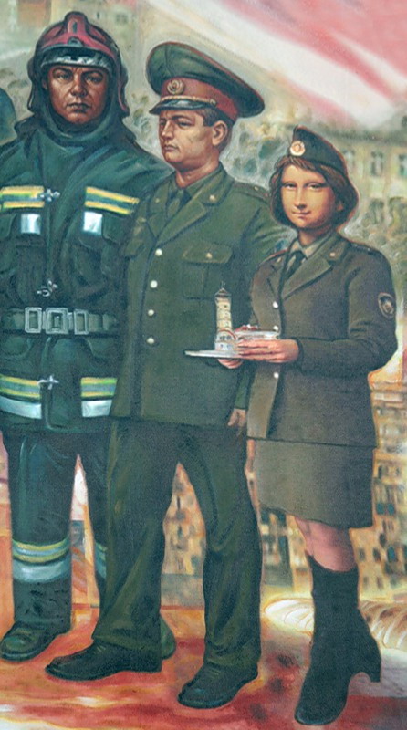 Russian Mona Lisa firefighter