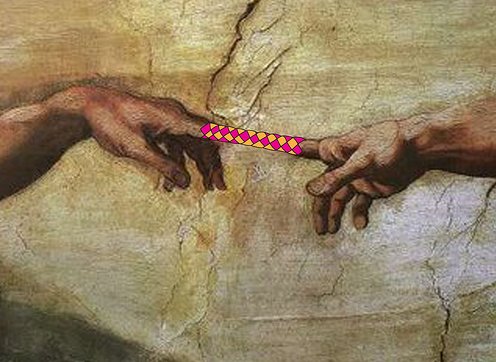 The Creation of Adam - Chinese finger trap