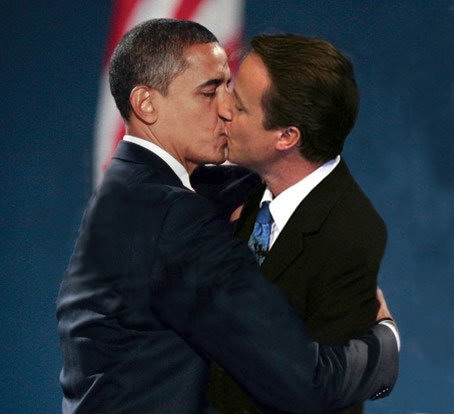 Obama Cameron kiss photoshop