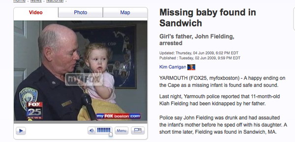 Missing baby found in Sandwich
