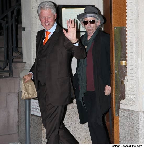 Bill Clinton and Keith Richards