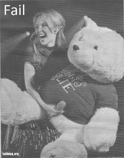 Kylie Minogue with teddy bear
