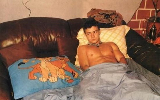 Justin Timberlake and Lion King pillow