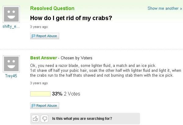 How do I get rid of crabs