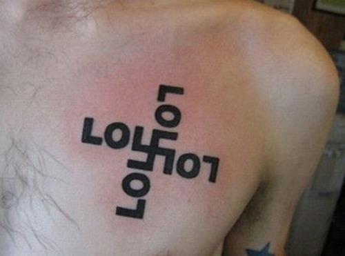 Nazi LOL tattoo. Tuesday, August 11, 2009