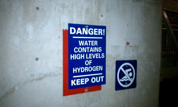 Water contains high levels of Hydrogen