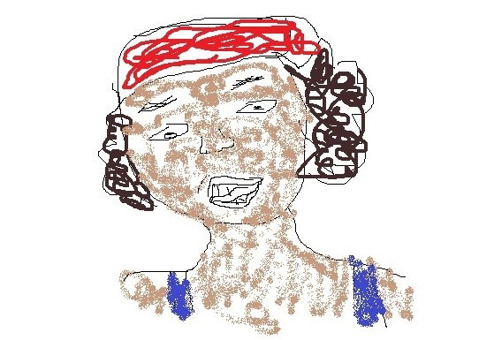 Antoine Dodson drawn in MS Paint