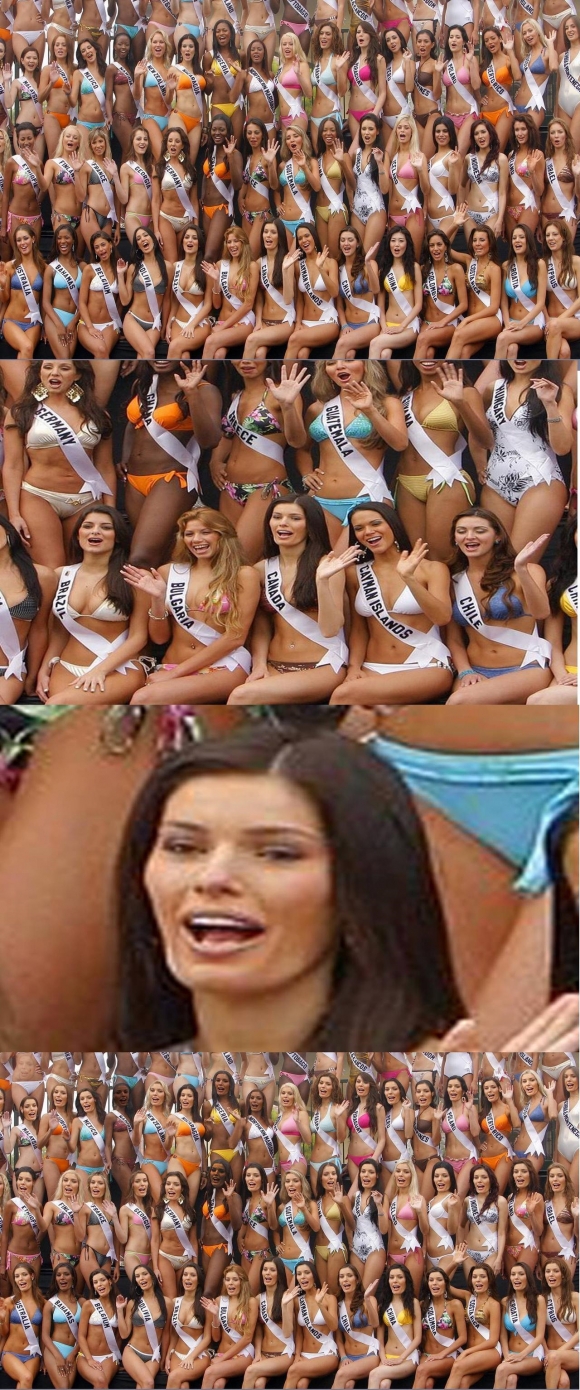 Face-replace of the day: Miss Universe