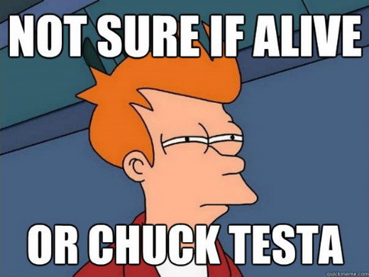 Not sure if alive or Chuck Testa