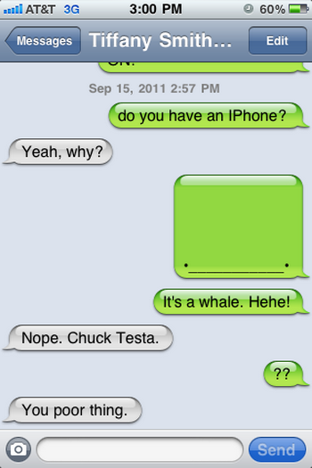 Chuck Testa whale text