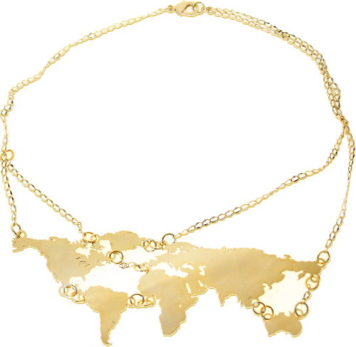 the world map 2009. Map of the world necklace