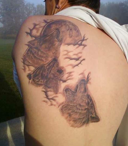 tattoos wolf. Three Wolf Moon tattoo