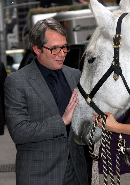 Matthew Broderick and a horse Sarah Jessica Parker