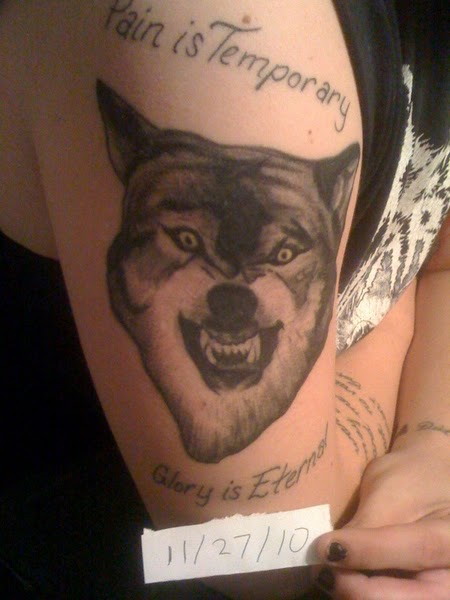 Courage Wolf tattoo. Monday, November 29, 2010