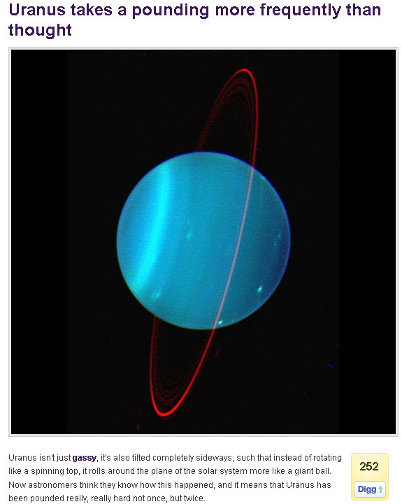 Uranus takes a pounding more frequently than thought