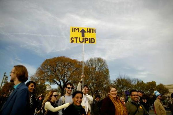 I'm with stupid sign