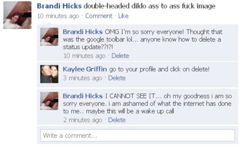 status for facebook. Epic Facebook status fail. Thursday, December 23, 2010