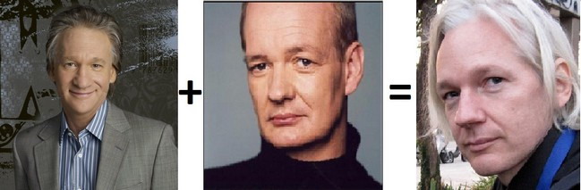 Bill Maher+Colin Mochre=Julian Assange