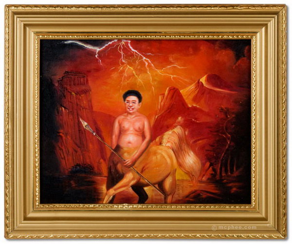 Kim Jong Il centaur painting